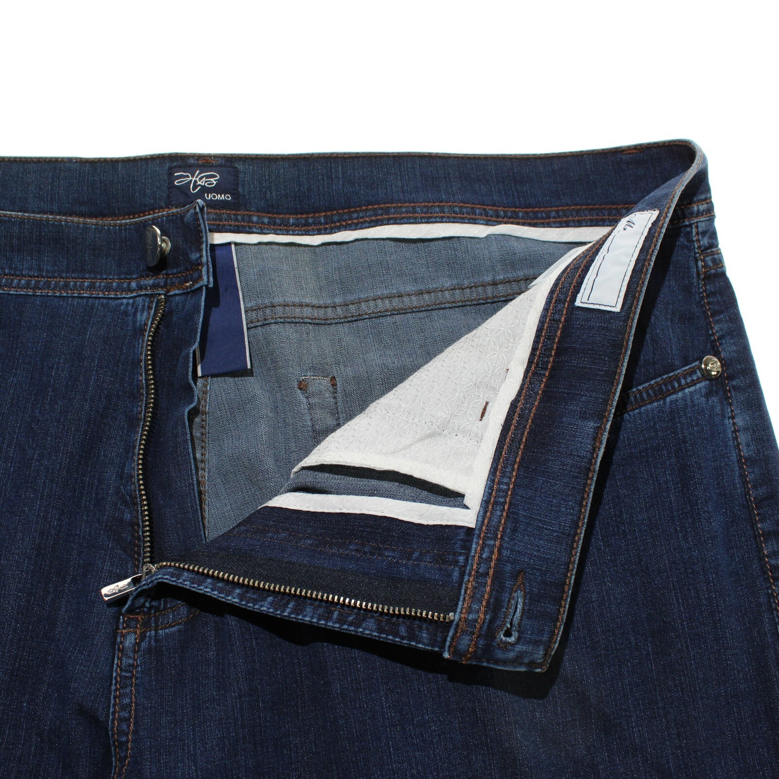 Hettabretz NWD Five Pocket Jeans Size 56 (40 US) In Blue Cotton Blend