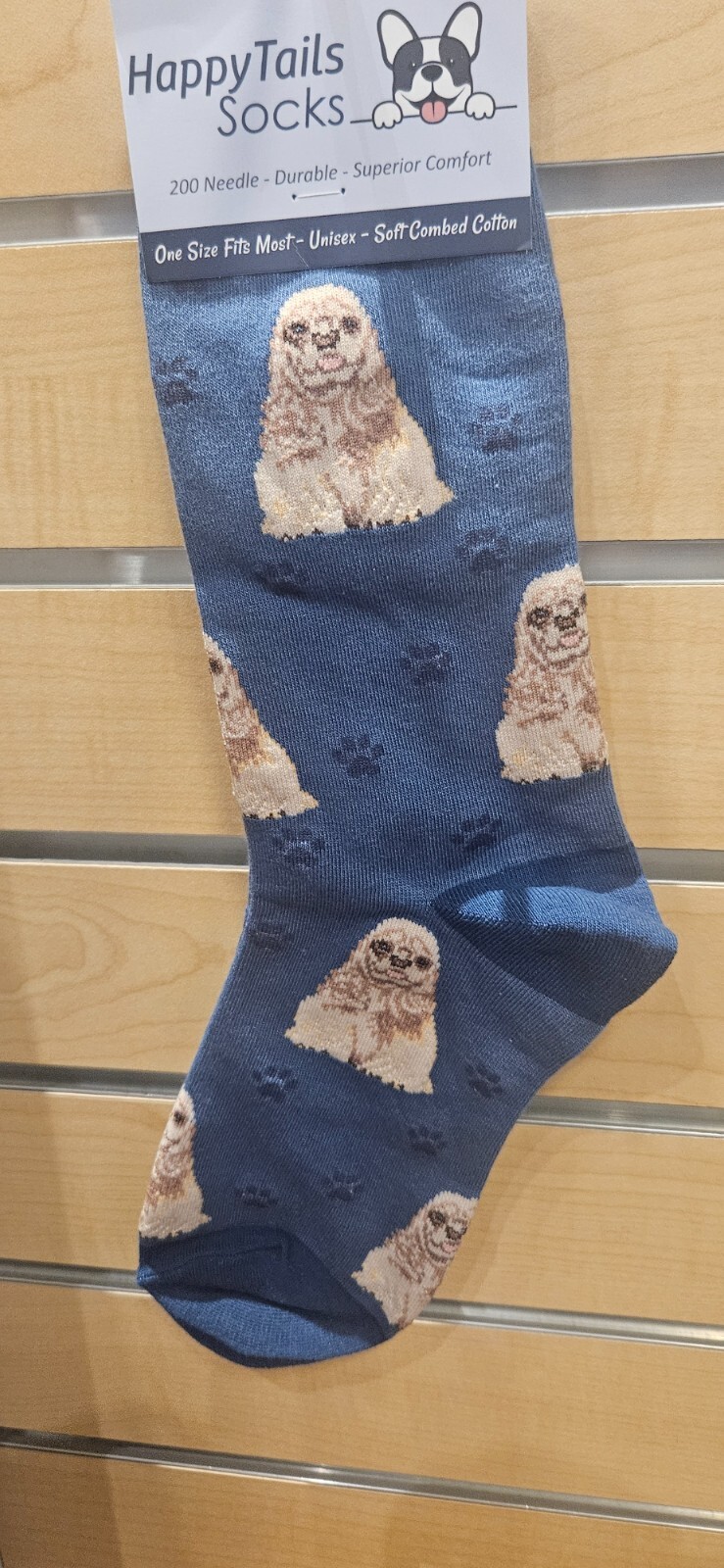 Happy Tails Cocker Spaniel Socks Pet Lovers One Size Fit Most