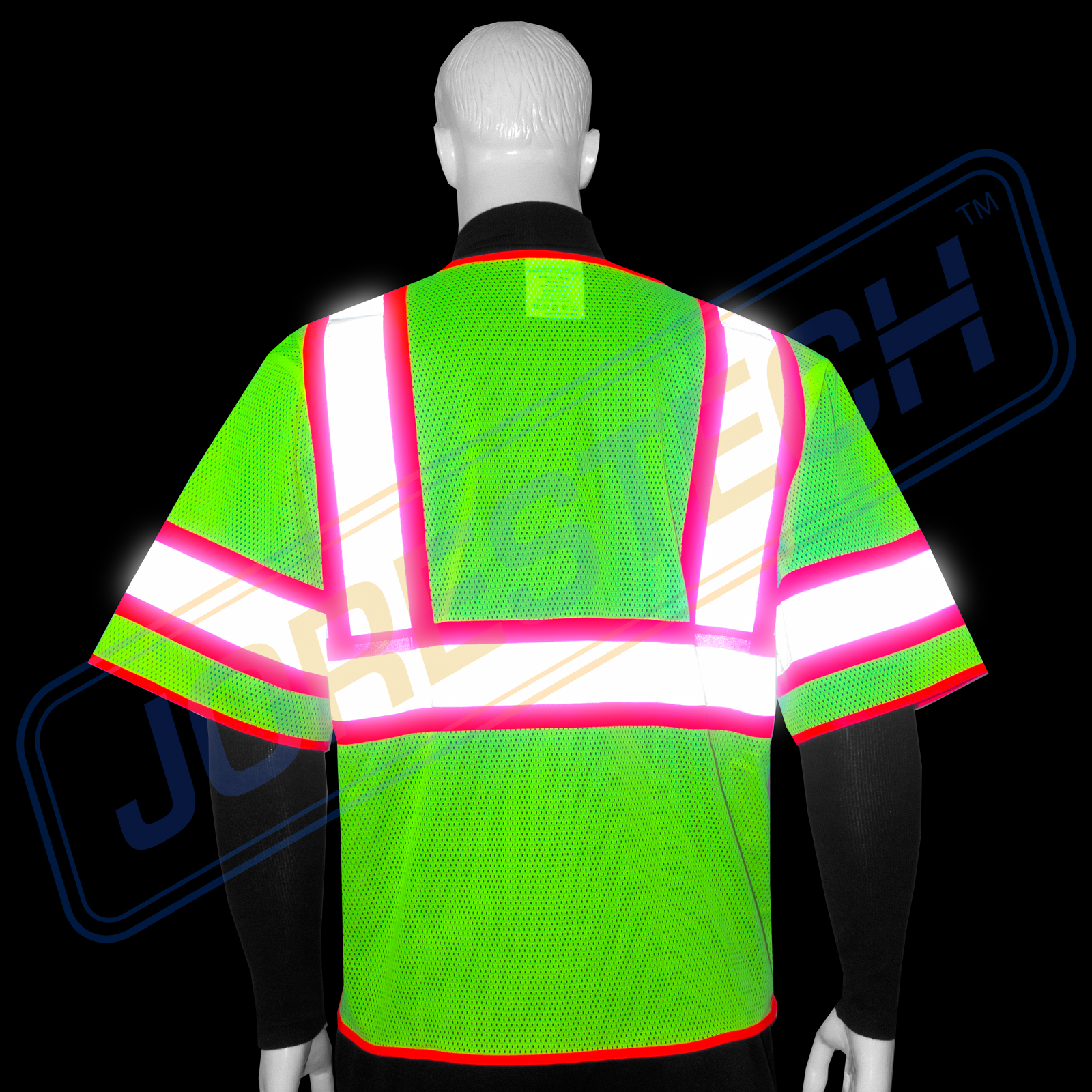 Hi Vis Safety Vest Reflective Sleeved Work ANSI Class 3, Pockets, Jorestech