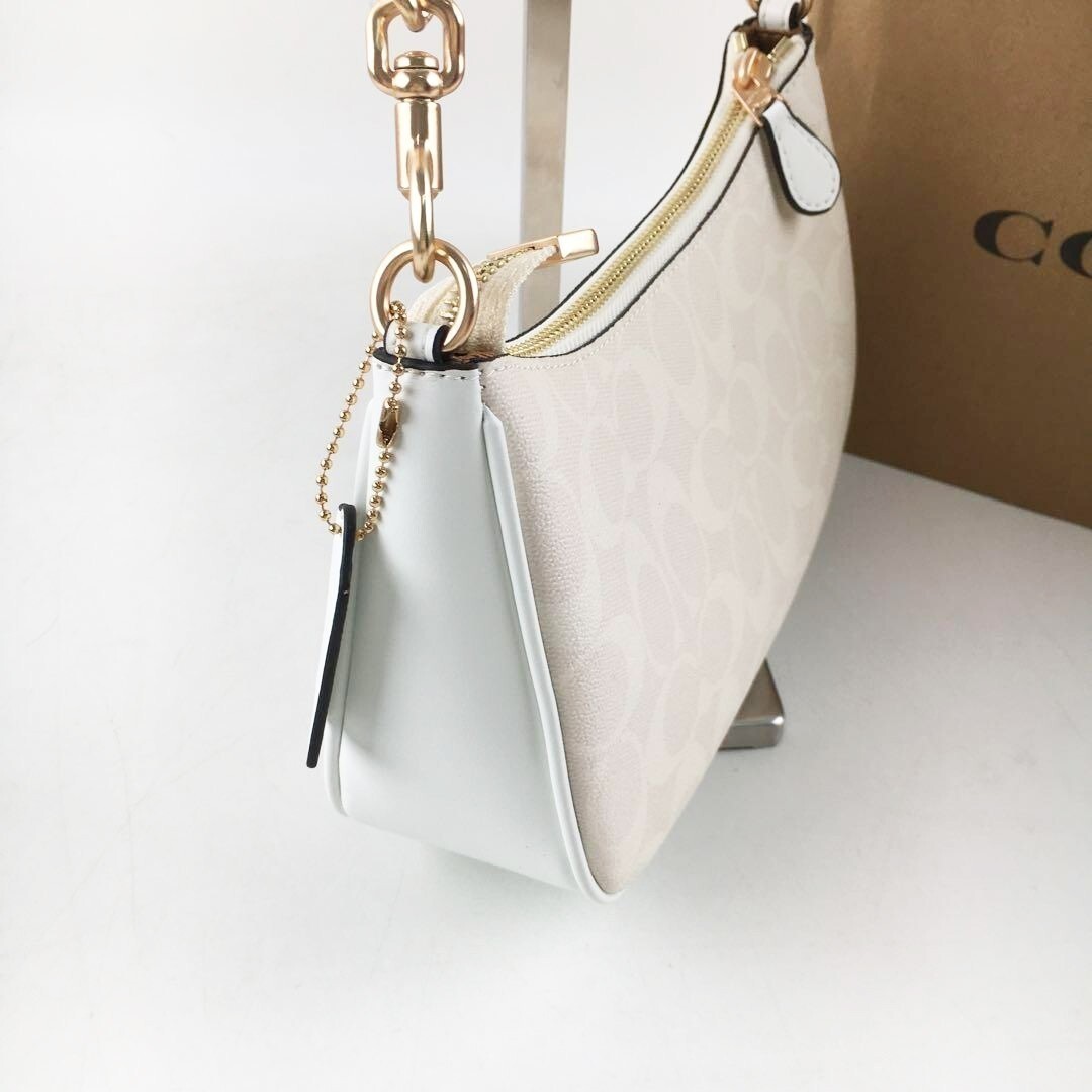 NWT COACH Teri 2Way CA548 Shoulder Bag Signature Coated Canvas White New outlet