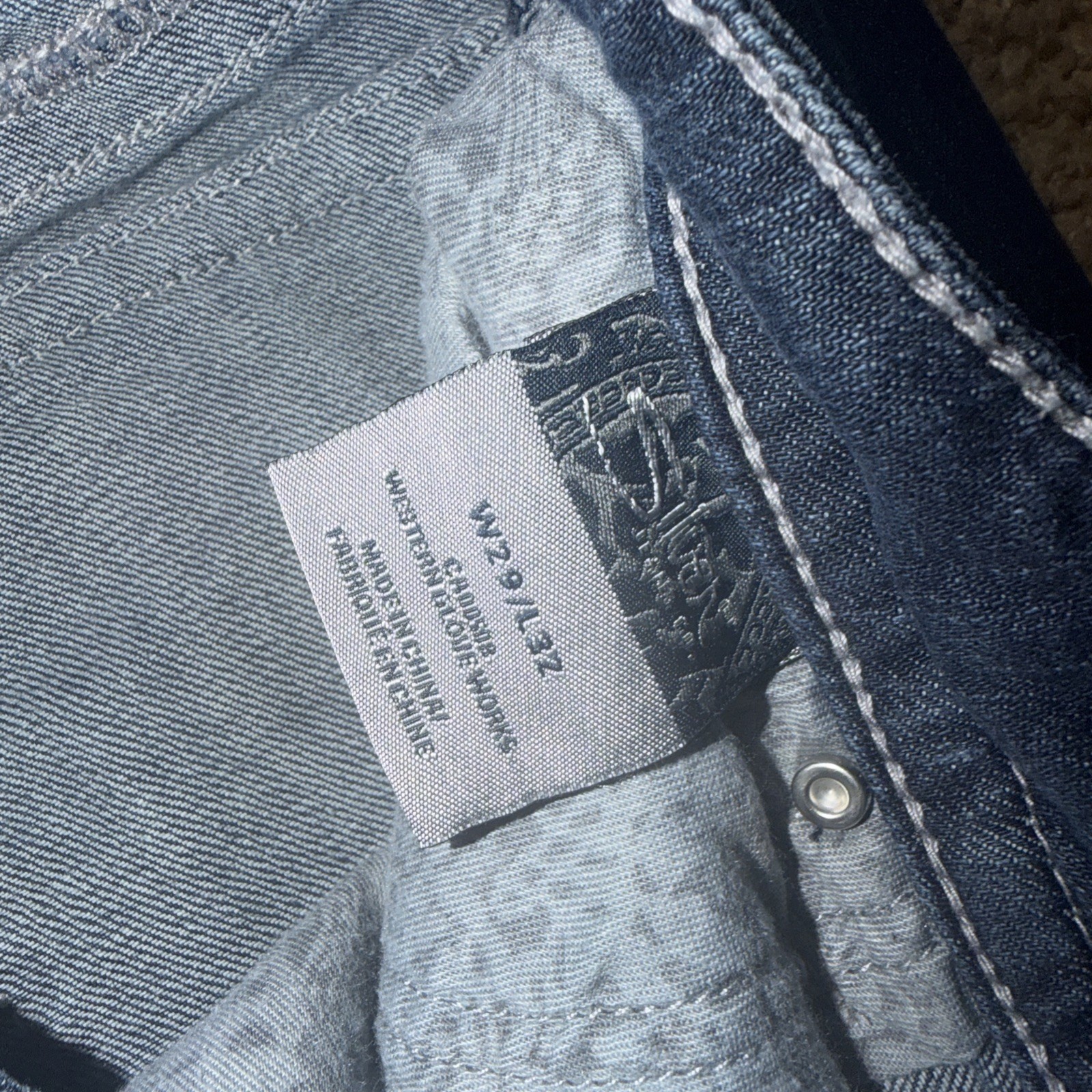 Silver Jeans Dawson Bootcut Jeans Womens 29×32 Dark Wash Stretch Denim