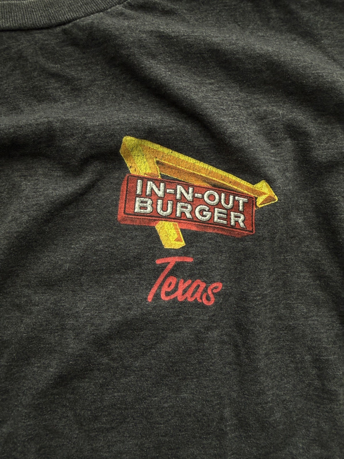 In-N-Out Burger Texas Gray Short Sleeve T-shirt – Men’s Size M