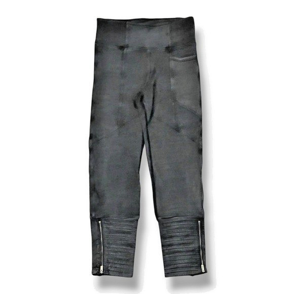 Free People Movement High Rise Get On It Leggings Side Pocket Moto Zip Cuffs XS