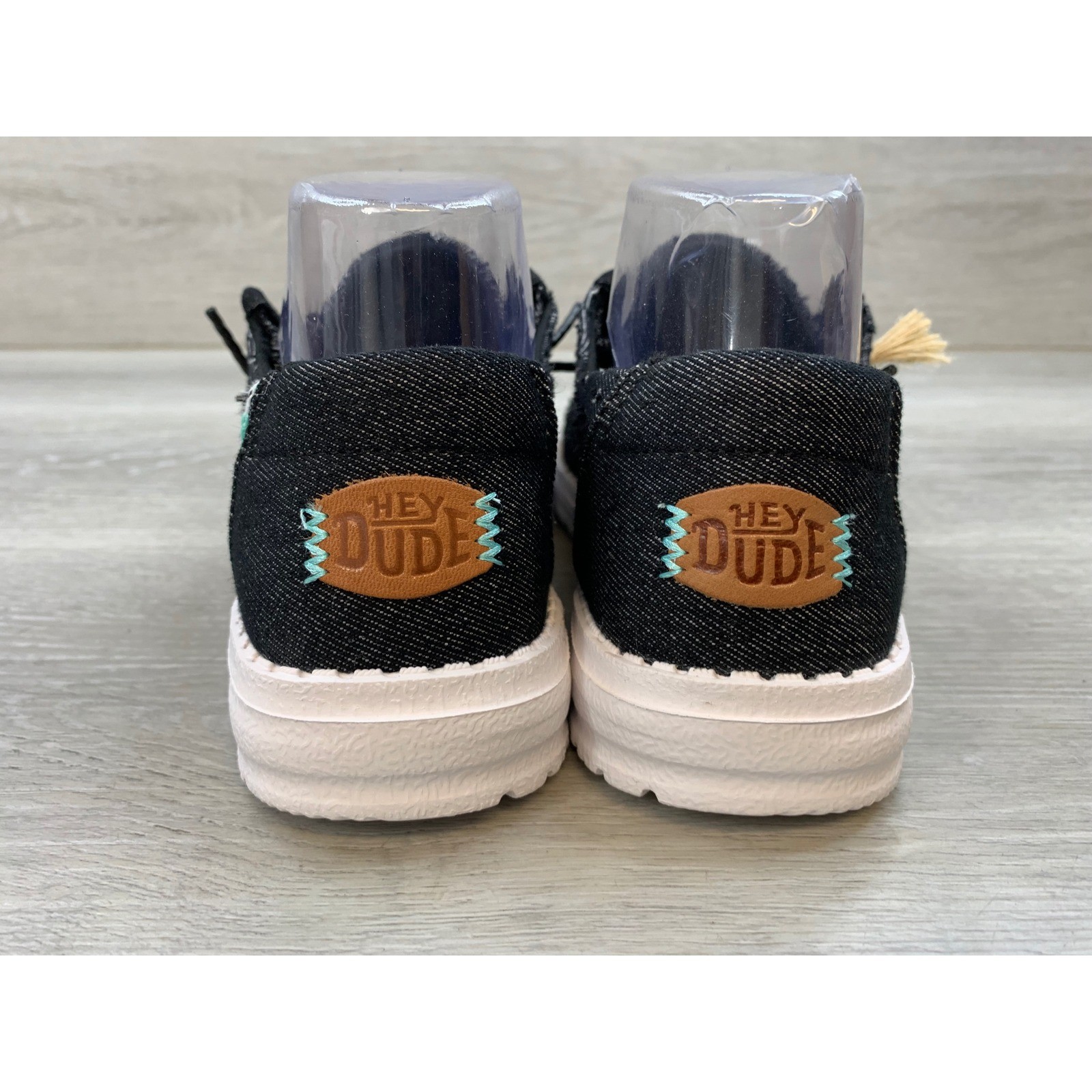 Hey Dude Wendy Perf Canvas Black Sparkle Slip On Loafers Women’s 6 Shoes