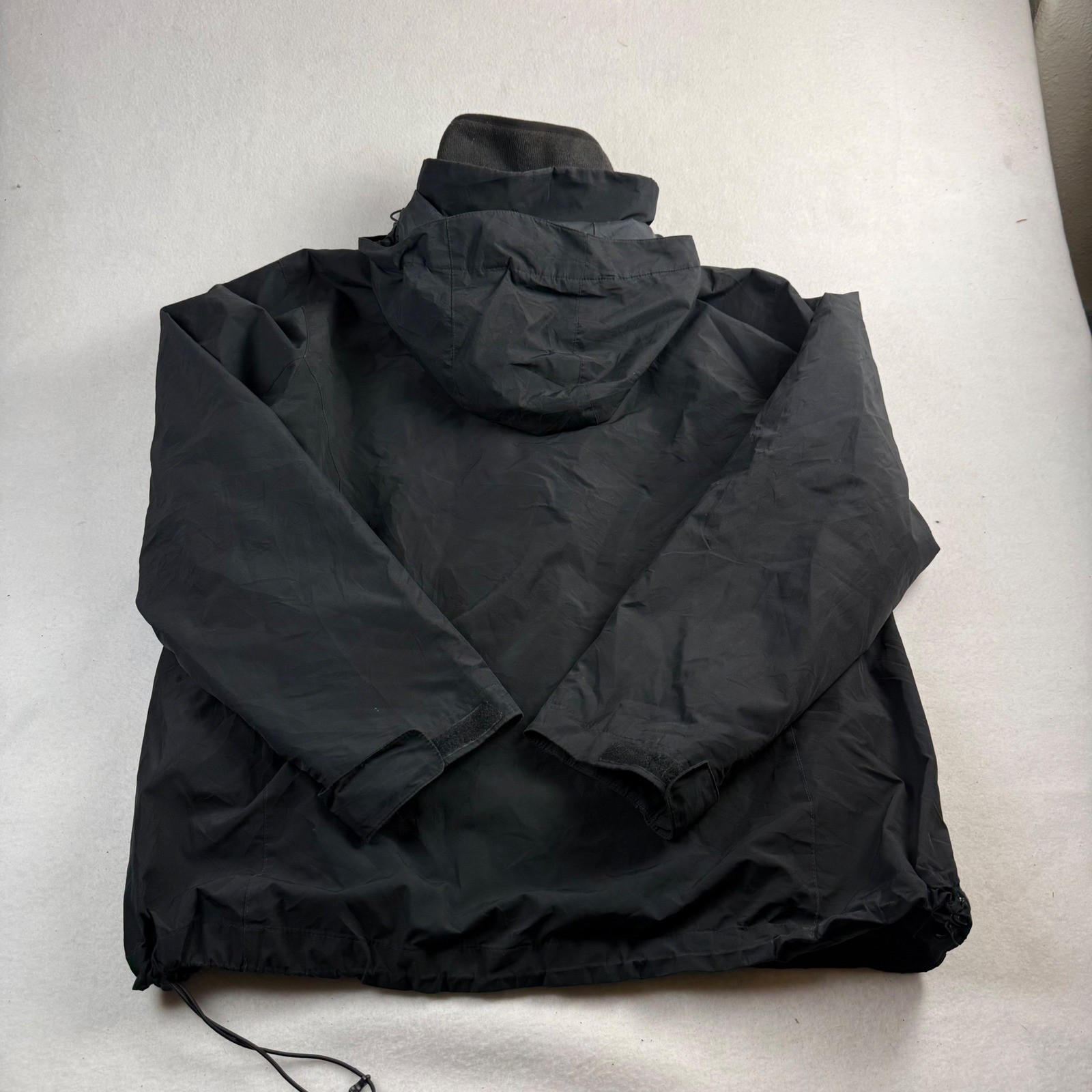 LL Bean Weather Challenger 3-in-1 Jacket Mens XL Black Hooded Fleece Liner Shell