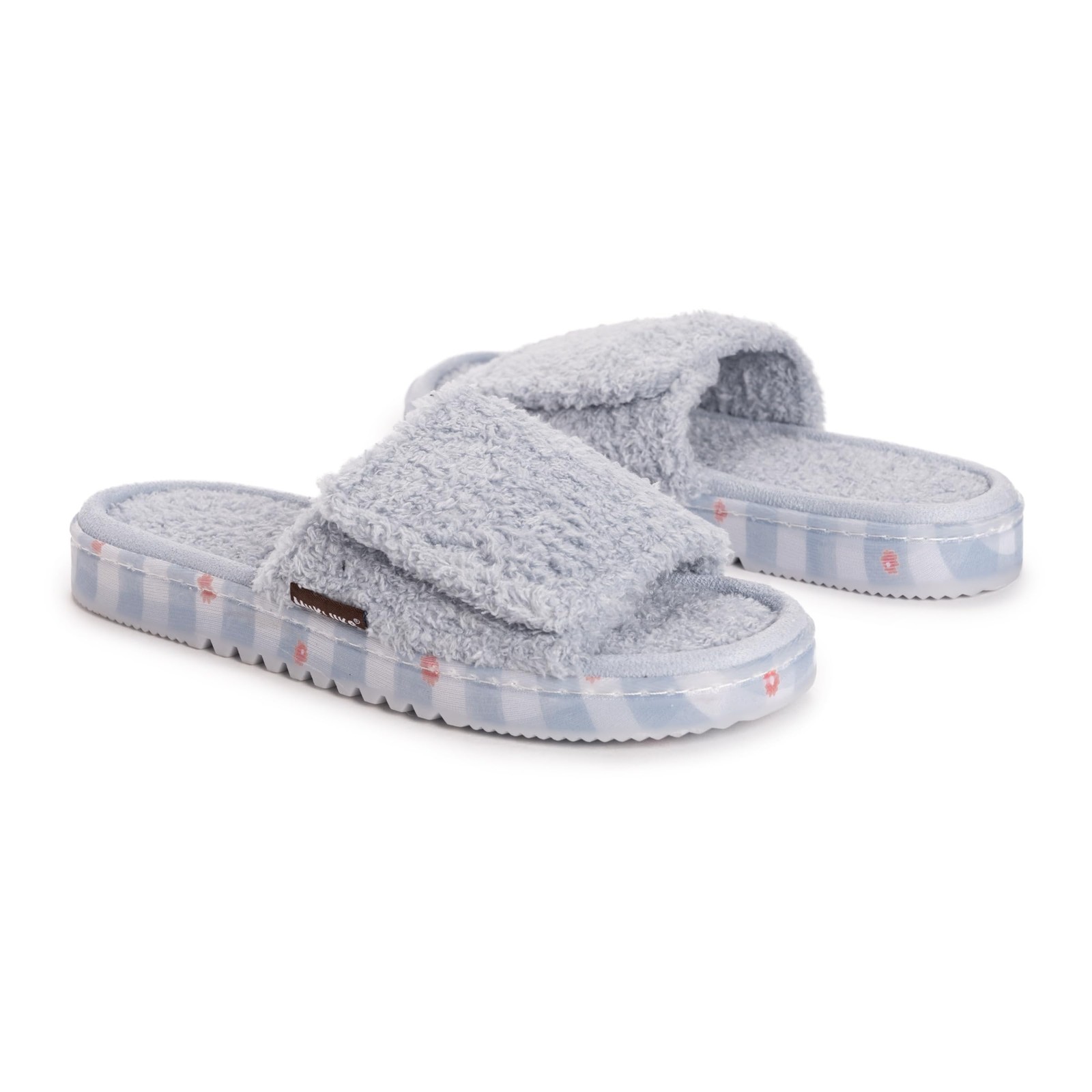Muk Luks Women’s Acacia Slipper, Light Blue, M (7-8) Medium, Blue