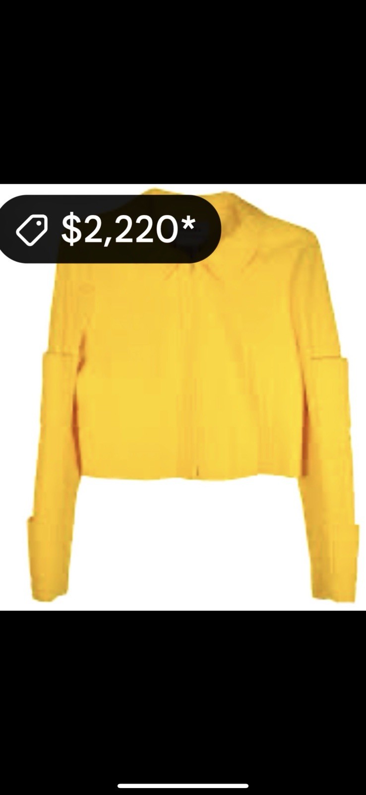 Chanel Vintage 2000 Yellow Jacket 36 38 40 4 6 8 Coat Top Black CC Op Taylor S M