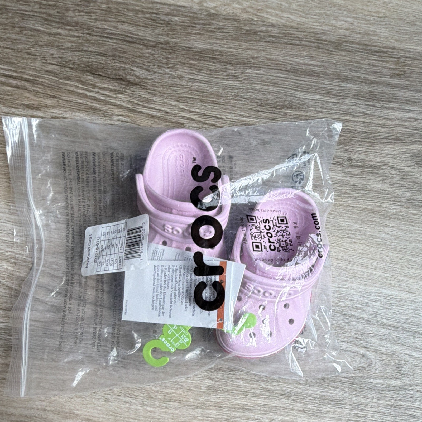 Crocs Bayaband Clog Kids Pink Adjustable Strap US 5 EU 20-21 207018-6TG