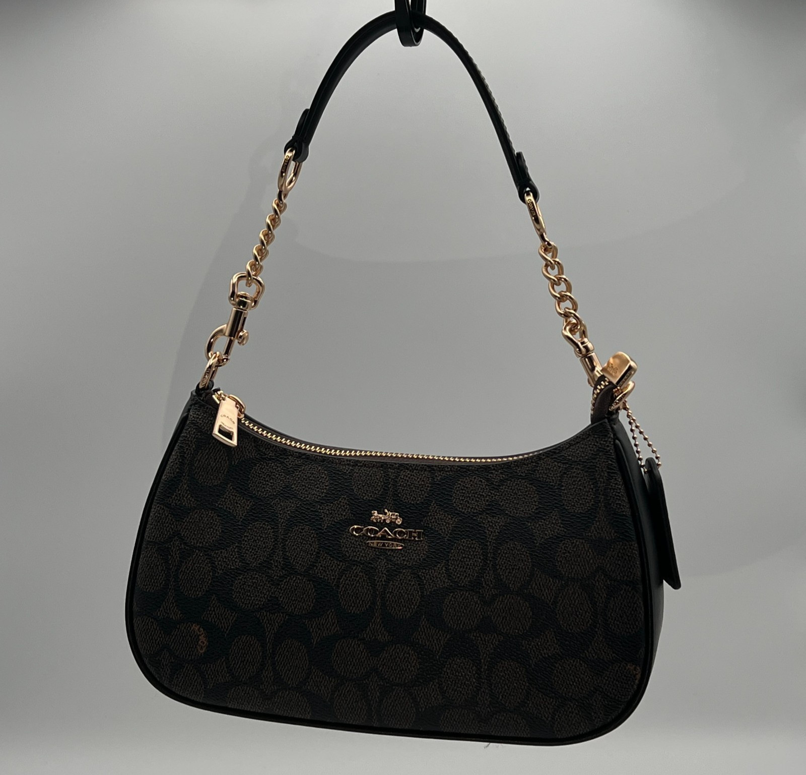 Coach Outlet Teri Brown Shoulder Women’s Bag Signature Canva NWOT