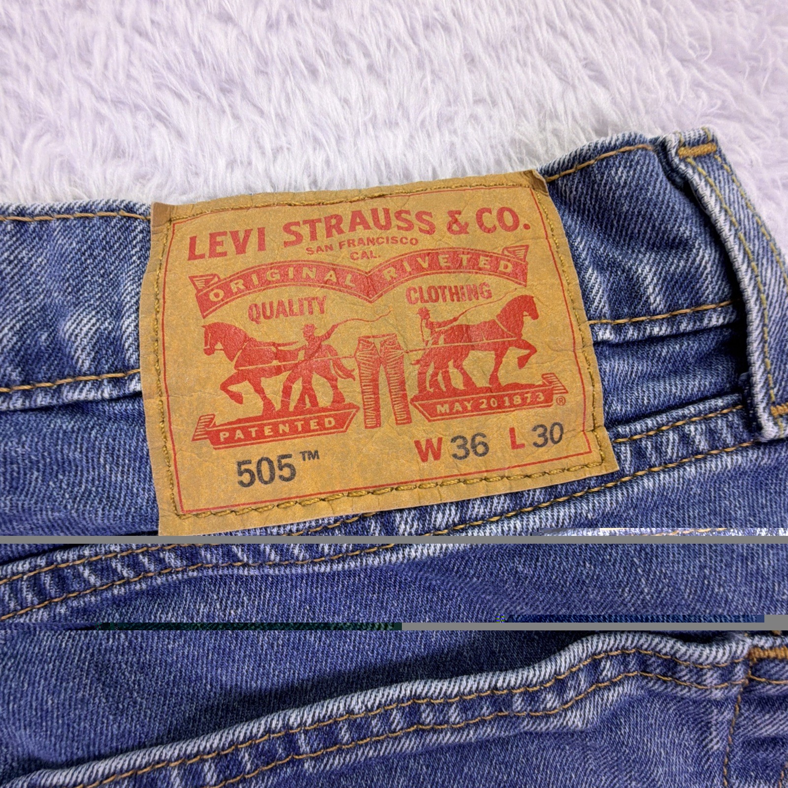 Levi’s 505 Regular Fit Straight Leg Jeans Men’s 34×29 (tag: 36×3) Med Wash Denim