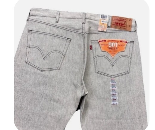 Levi’s 501 Jeans Mens 40×30 Original Shrink-To-Fit Straight Denim Cream NEW
