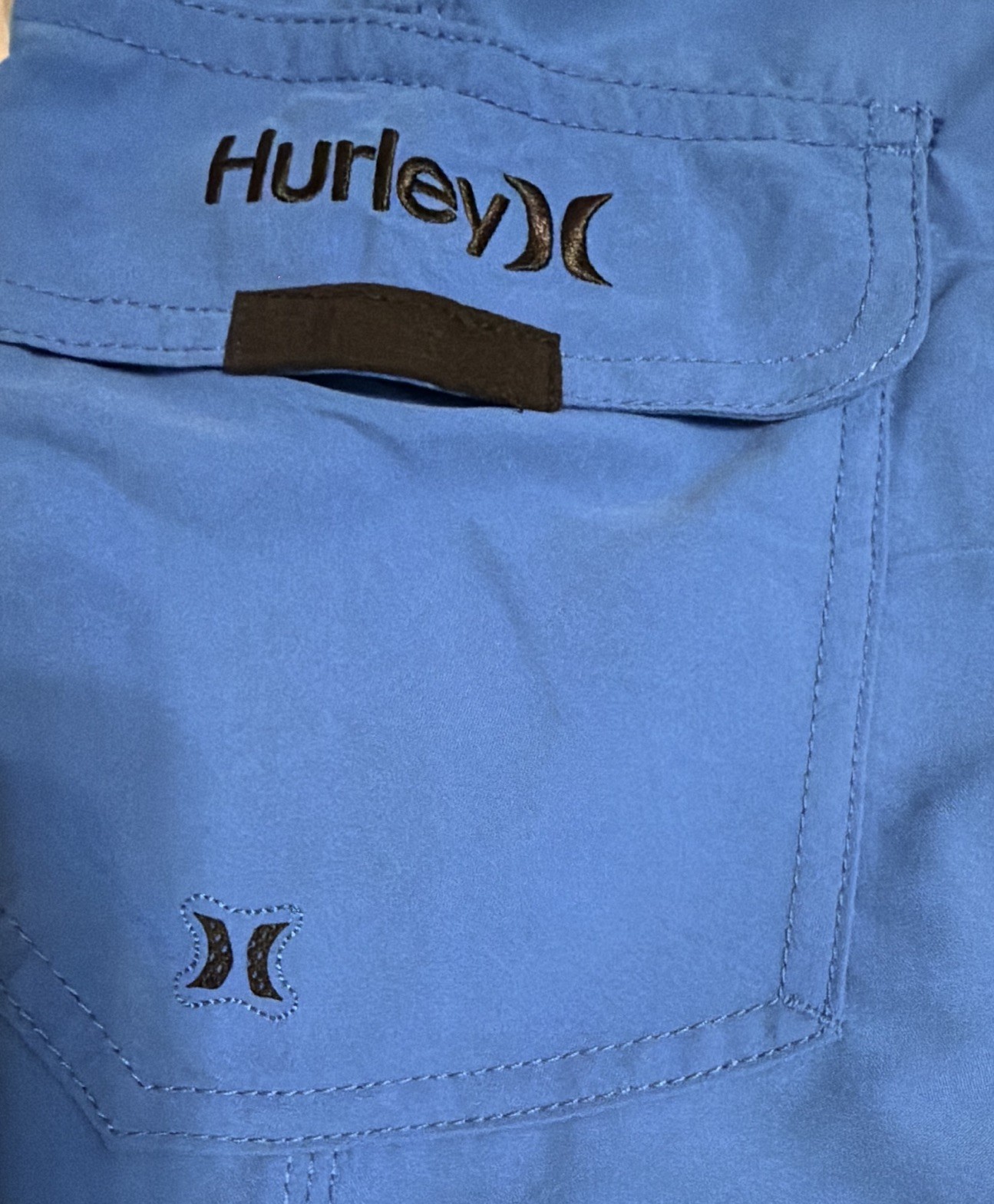 NEW 😎🔥Hurley Men’s Solid Blue Board Shorts Size 31 Drawstring Pockets NWT
