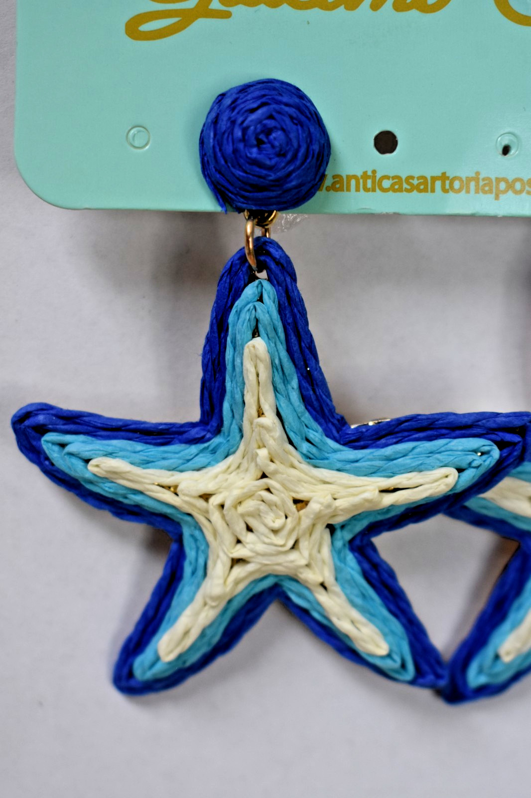 ANTICA SARTORIA 2026 BLUE & WHITE STARFISH EARRINGS & NECKLACE SET NWT