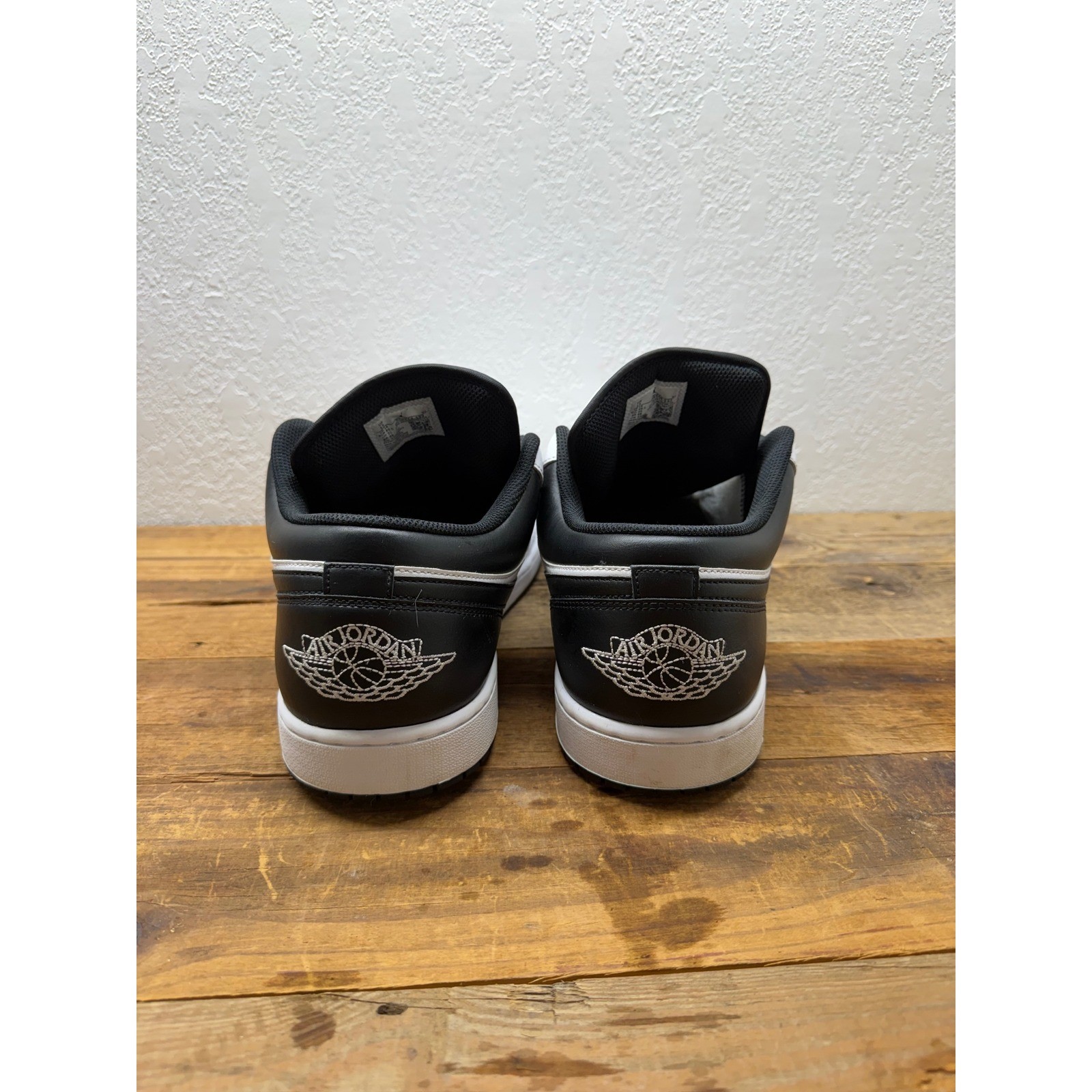 Nike Air Jordan 1 Low White Black Mens Size 15 553558-132 Basketball Shoes