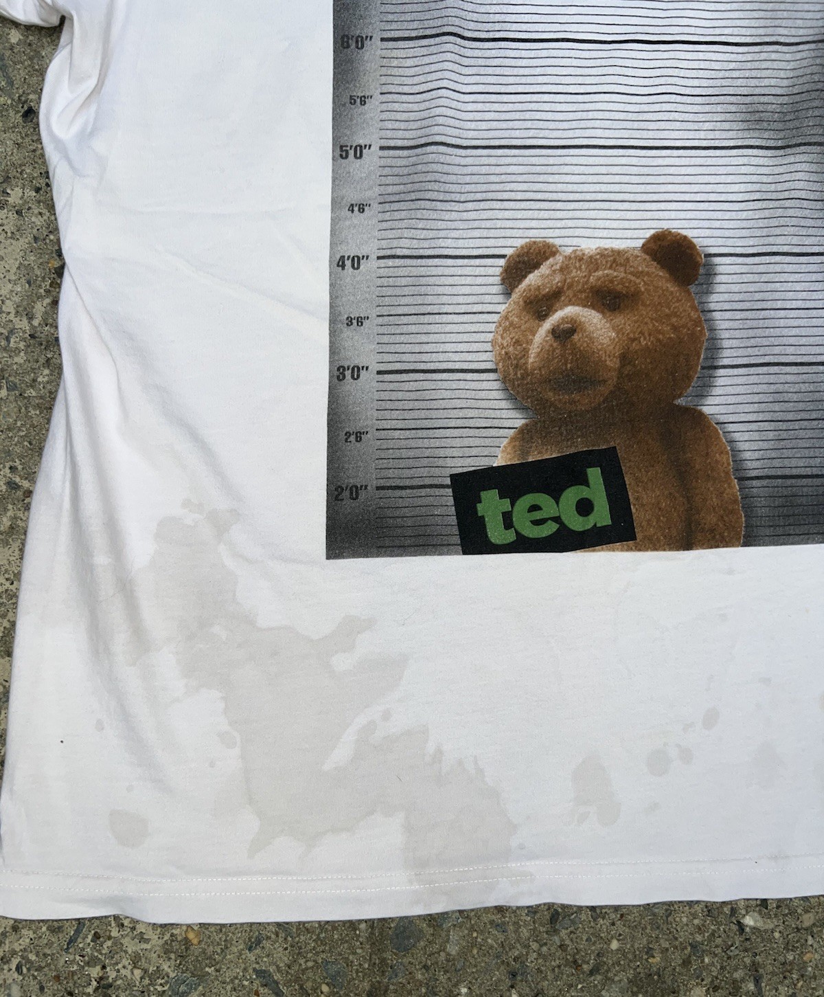 Ted 2012 Movie Mugshot Jail Bailout Shirt XL White
