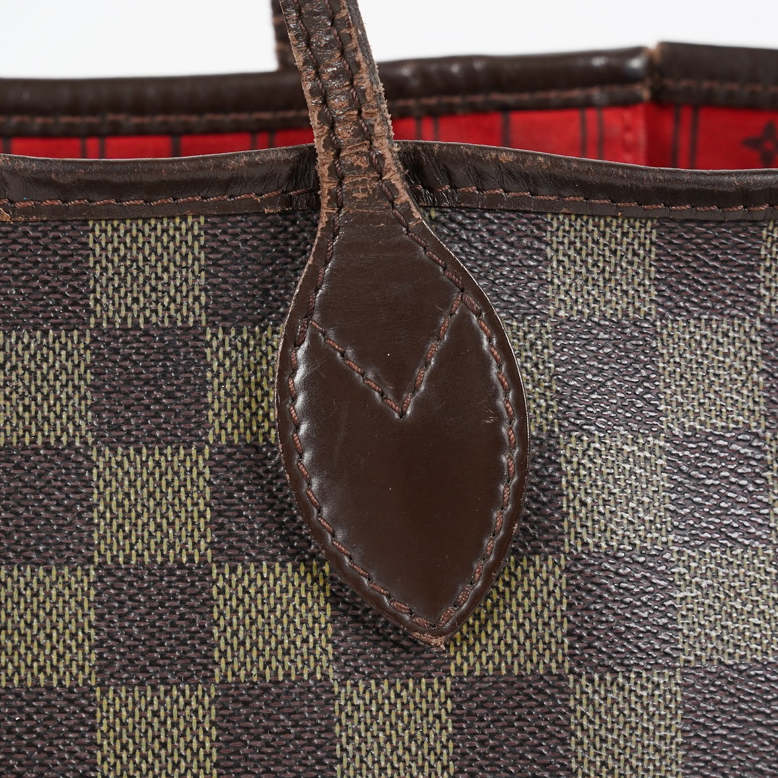 Louis Vuitton Neverfull MM N51105 Damier Ebene Brown Tote Bag Used 07E133960027