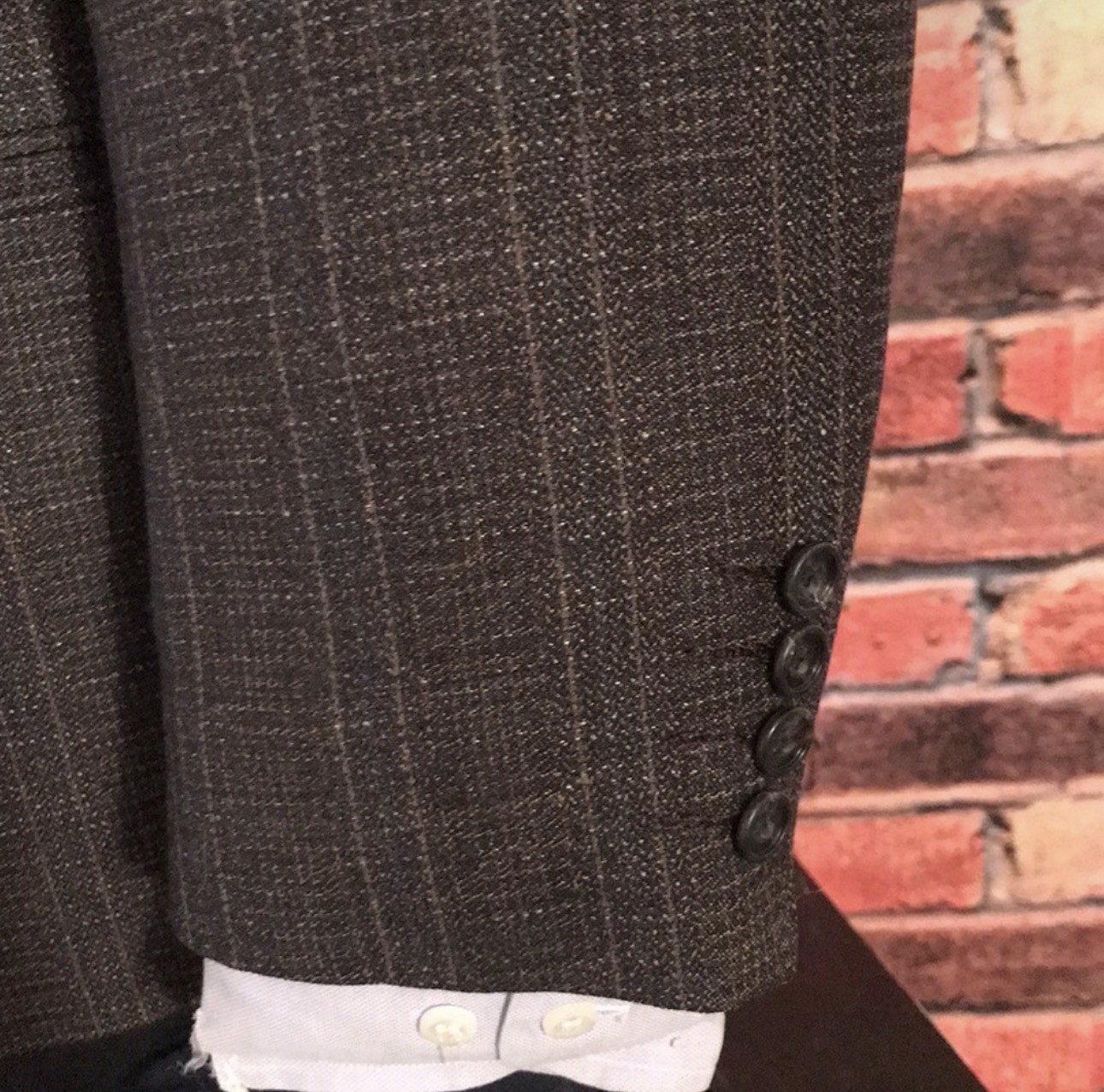 46 R Louis Roth Brown Gray Tweed Wool 2 Btn Mens Jacket Sport Coat Blazer Mint