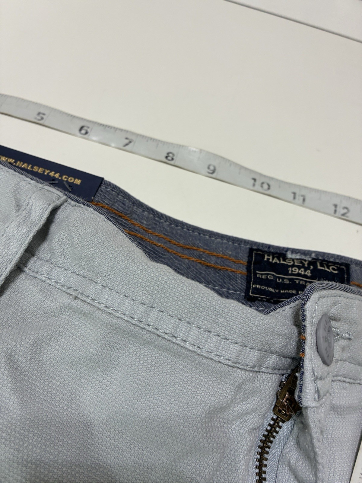 Halsey 44 Sport Shorts 42 Blu Slate Theodore Honey Comb Stretch Chino 10″ Inseam