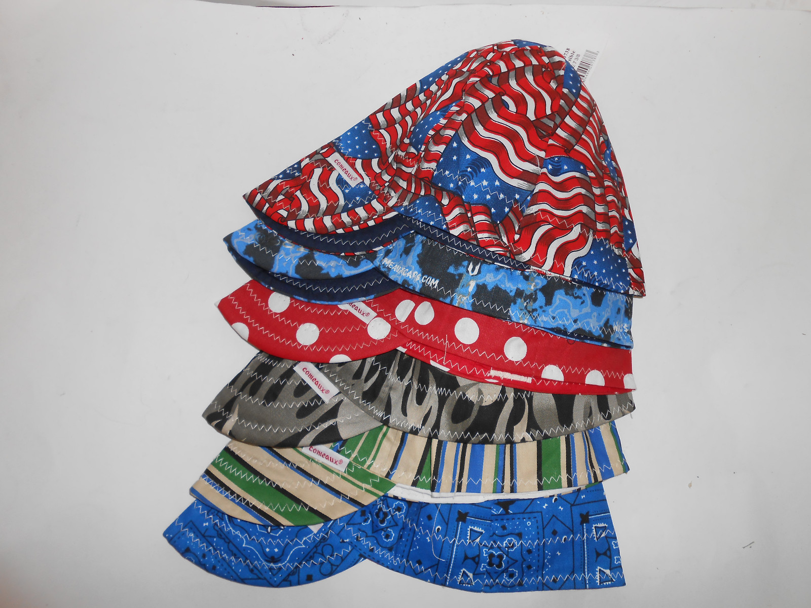 NWT 6 Welding Cap Welders Hat Comeaux Caps Assorted Prints Reversible 2000 Sized