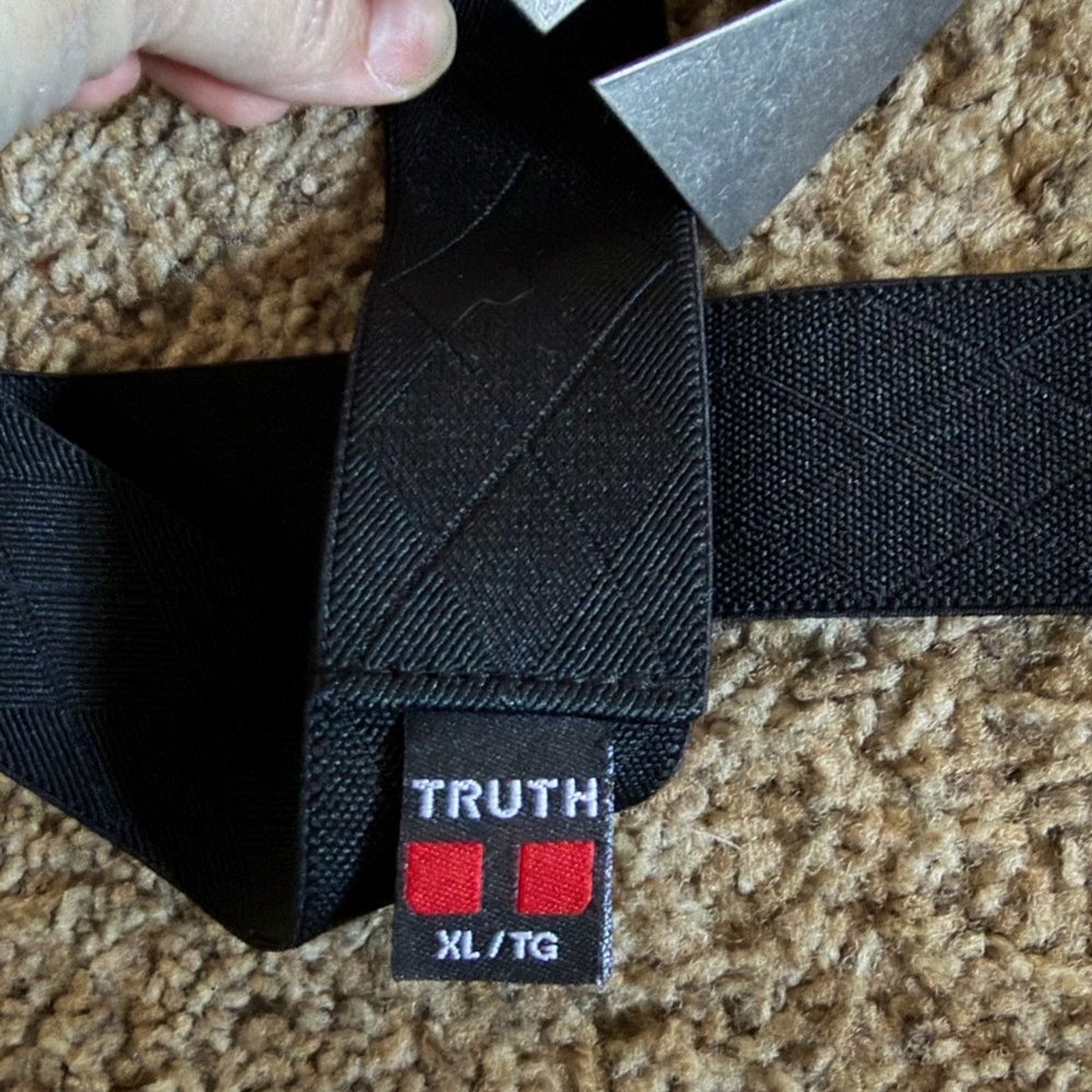 Truth Belts Elastic Flat Adjustable Belt XL 40in – 44in Black