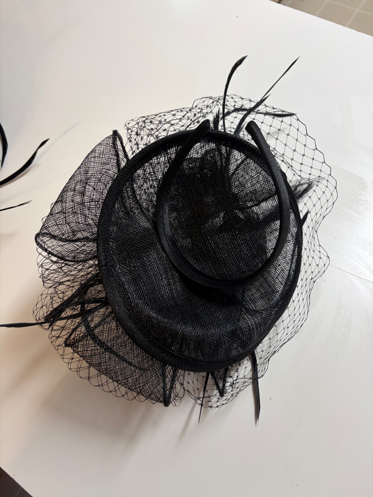 Vintage Black Fascinator Hat