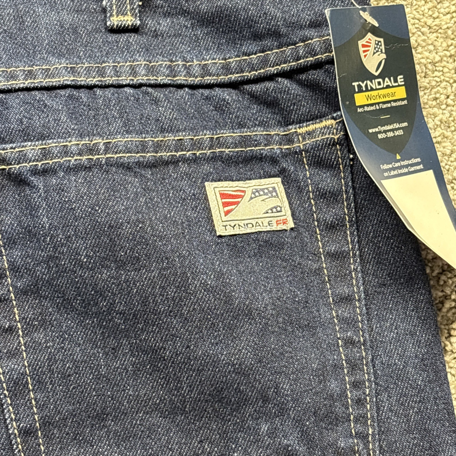 Tyndale FR Jeans Mens 40×31 Flame Resistant Utility F290T CAT 2 USA Made NWT