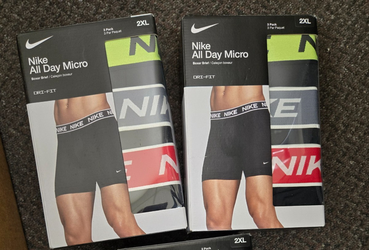 2 Pack – Nike All Day Micro Boxer Brief Underwear 3 Pack – (6 Pairs Total)