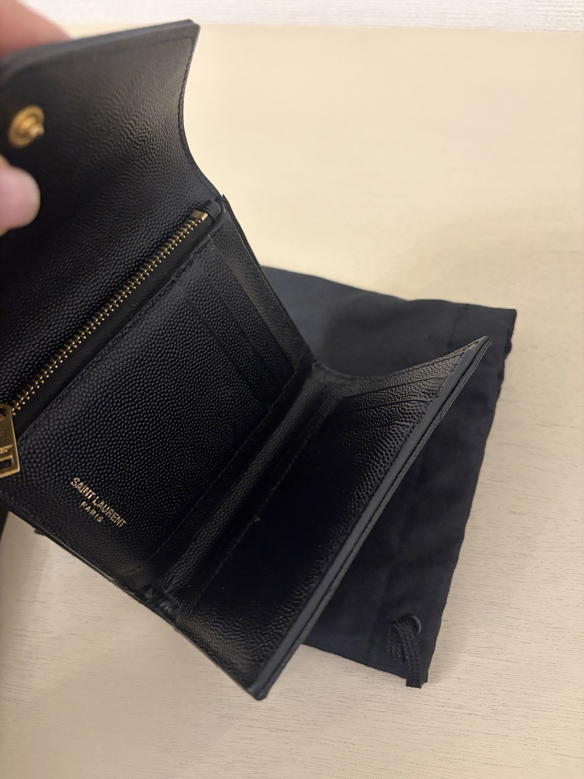 Saint Laurent YSL Logo Trifold Wallet