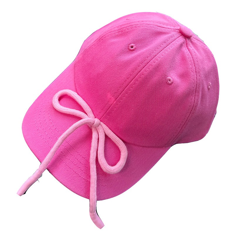 Cute Coquette Bow Baseball Cap Balletcore Soft Girl Pastel Pink Sun Hat