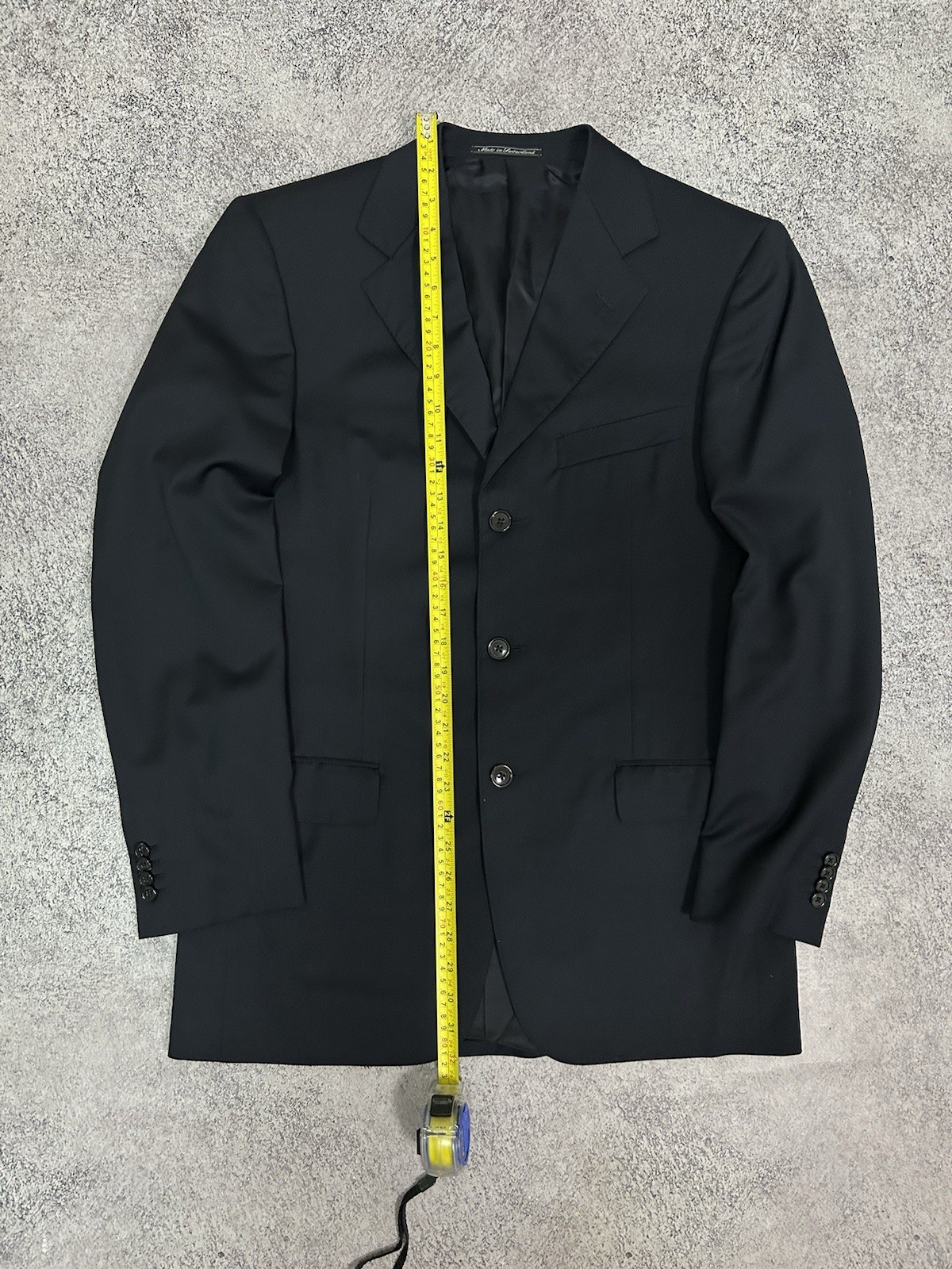 Ermenegildo Zegna Premium Wool Blazer Navy Blue Drop 7 Slim Fit Bemberg EU48 IT7