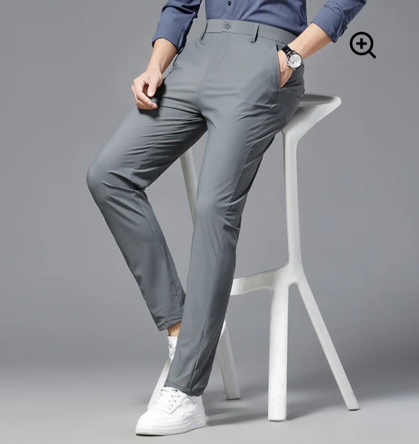 Tailored Gray 4Way Stretch Dress Pants Any Time Sizes 29,30,31,32,33,34,36,38,40