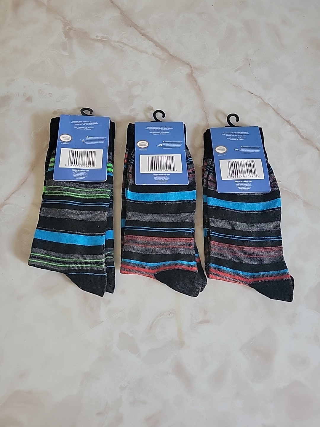 Nintendo Official Socks Mario Luigi + Lot Bundle