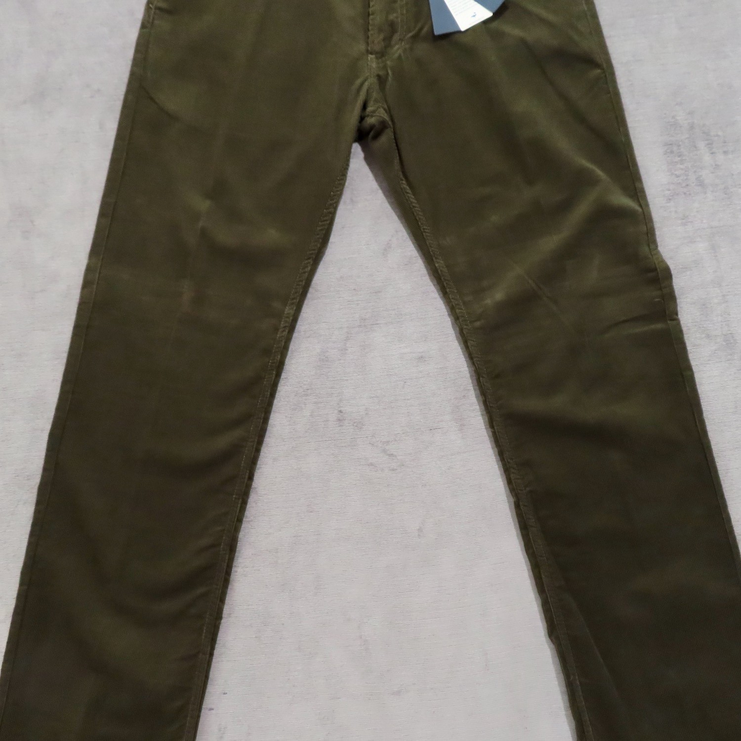 Mens Faconnable 5 Pocket Pants 36R Green Corduroy Cotton Straight Leg 36×33.5