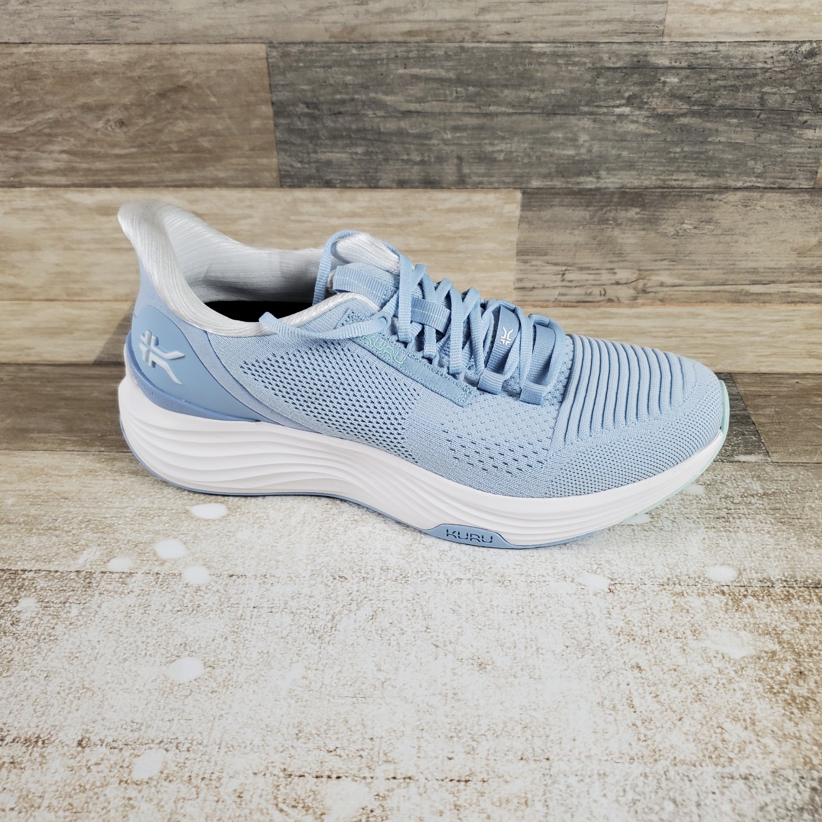 KURU Atom 2 Womens Shoe Sz 10.5 M Running Mist Blue Bright White Lace Up Sneaker