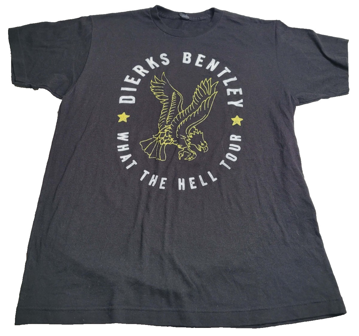 Dierks Bentley What the Hell Tour 2017 Tultex Black Short Sleeve Concert Tee L