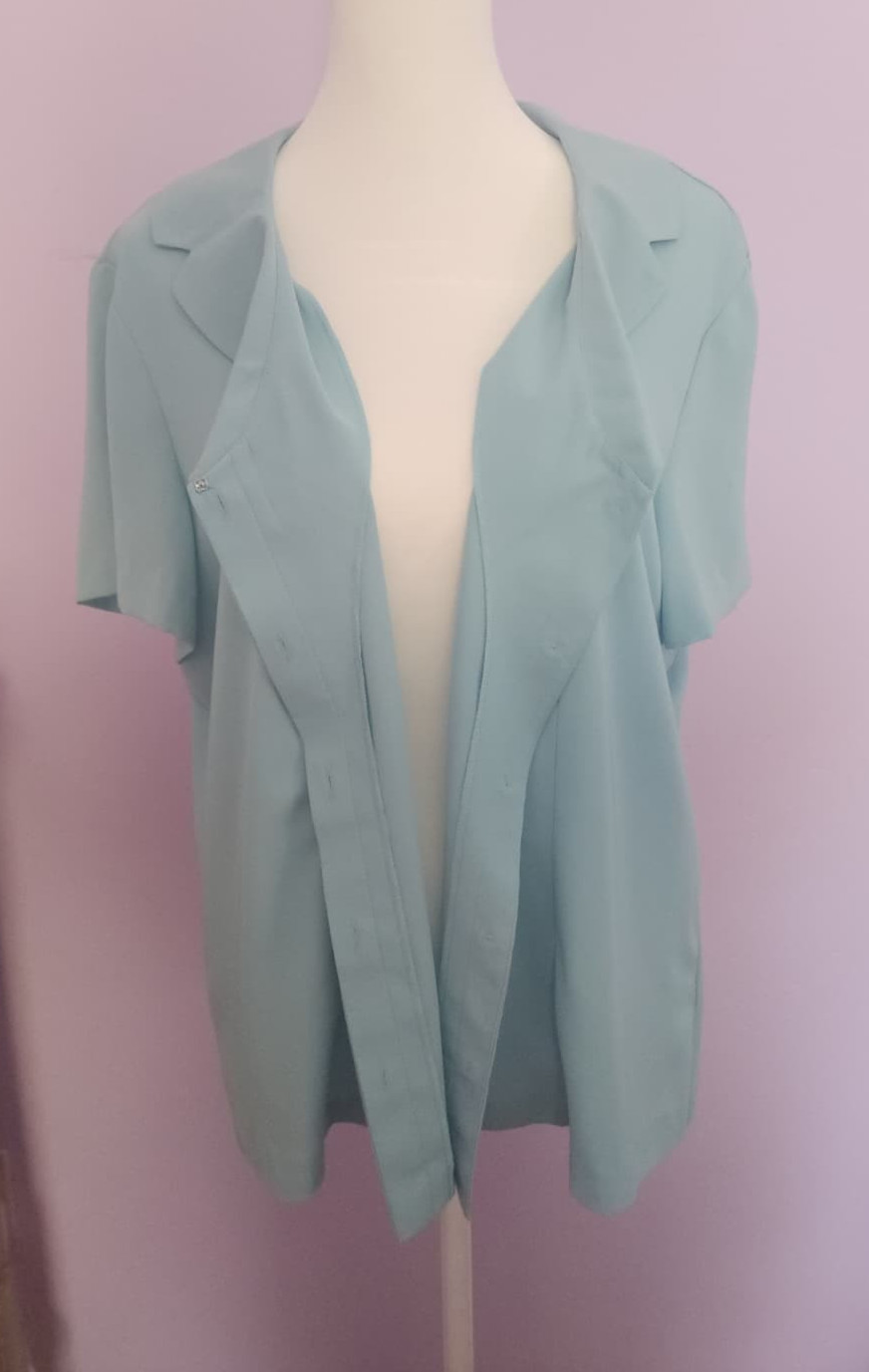 Norton Mcnaughton; color lt. aqua “caribbean”; size L polyester; includes tags