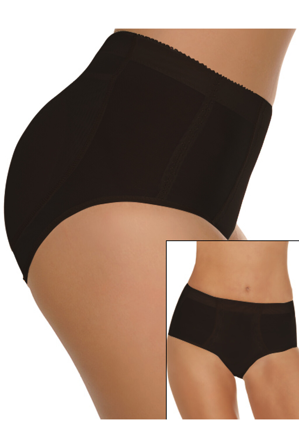 Women’s Fullness Silicone Buttocks Butt Shaper Lifter Panty Black #7010