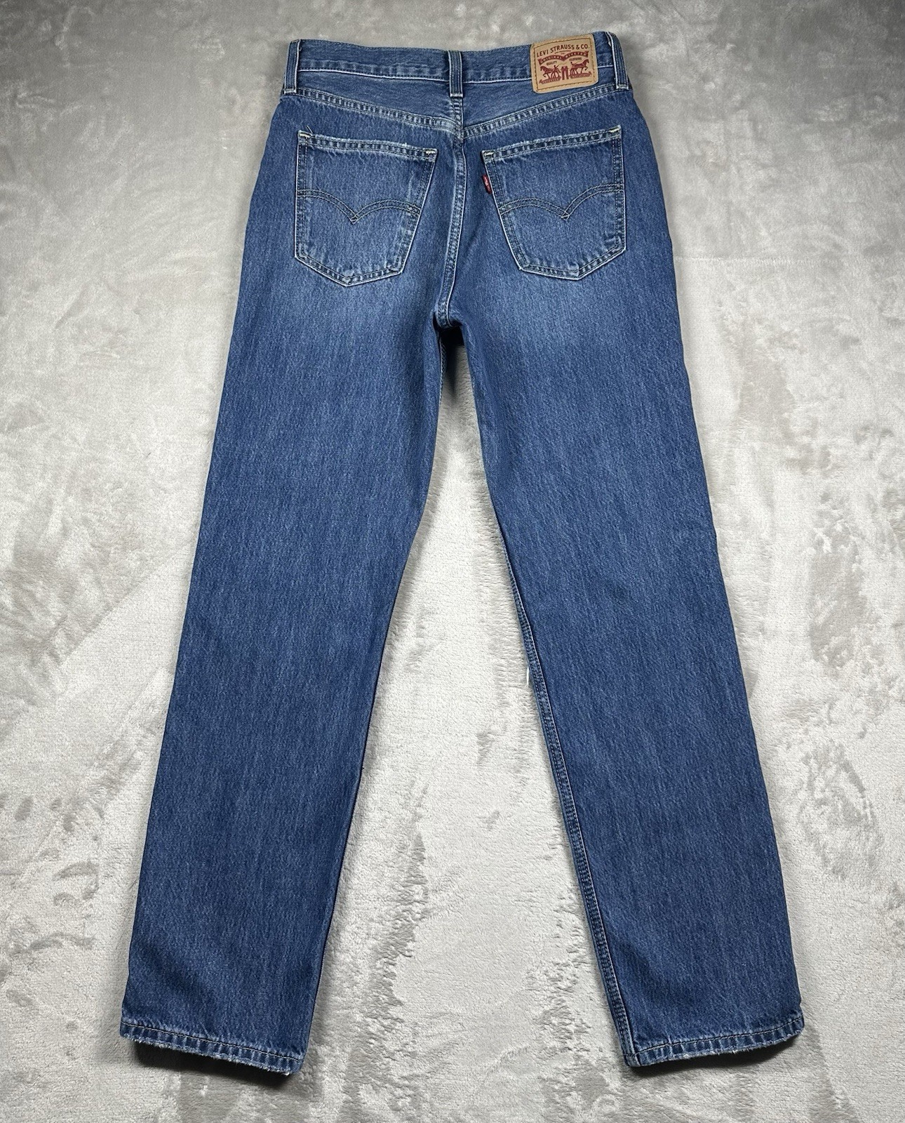 Levi’s Low Pro Straight Denim Jeans Women’s 26 (Actual 28×30) Blue Distressed