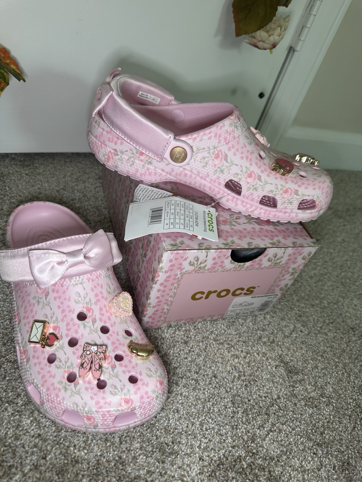 LoveShackFancy x Crocs Pink Classic Clog Women’s Size 9 NWT