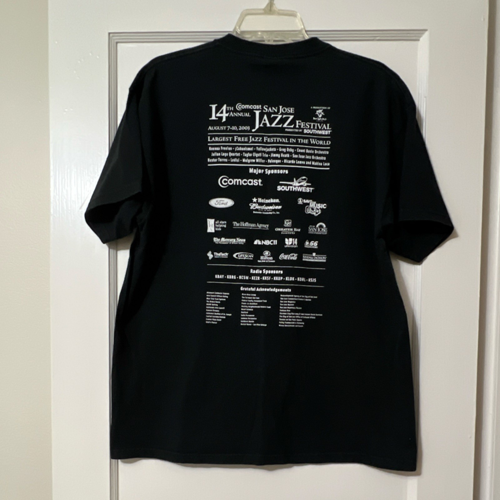Port & Company 14th Annual San Jose Jazz Festival 2003 Graphic T-Shirt L Rare
