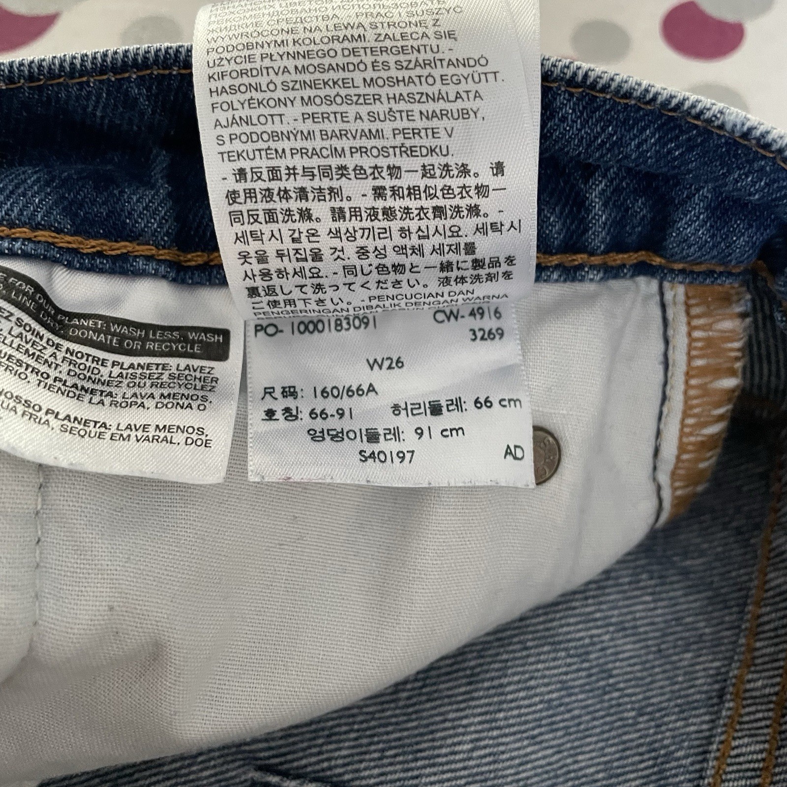 Levi’s Women’s Reworked Altered Jeans W26 L26 Cropped Blue Cotton See Pictures