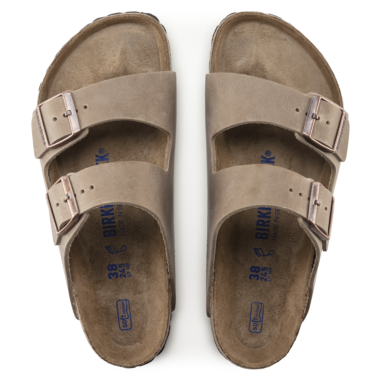 Birkenstock Unisex Arizona Soft Footbed Oiled Leather Sandals – Tobacco