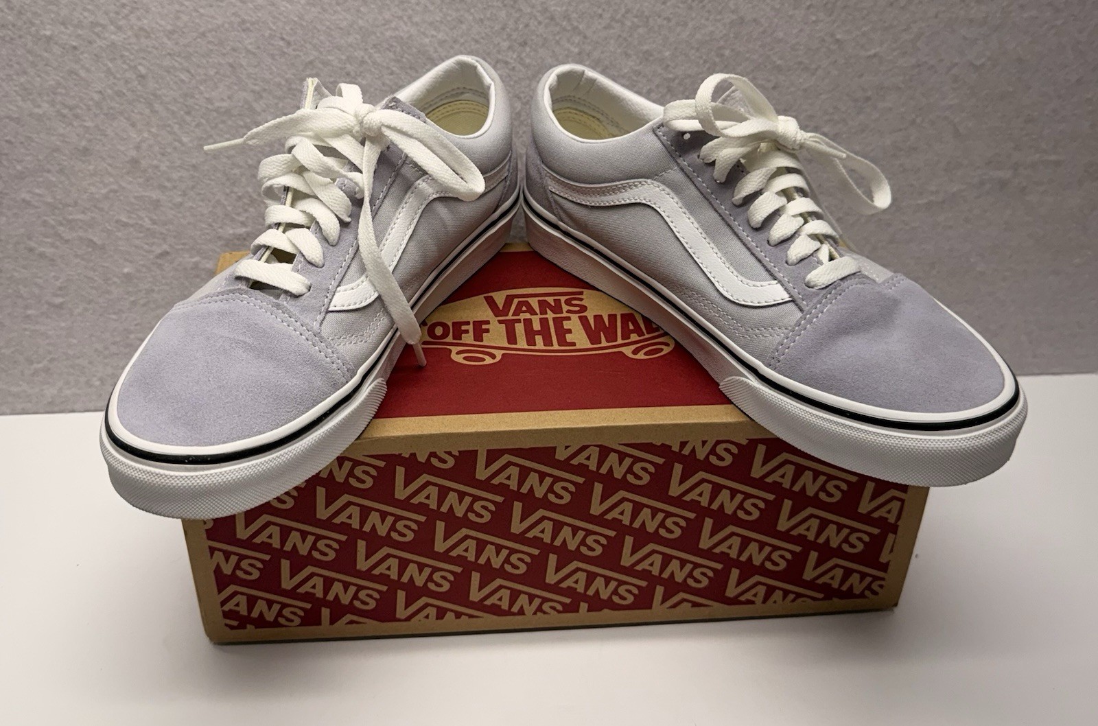 Vans Old Skool Gray Dawn True White Suede Canvas VN0A38G1UKX Men 6.5 / Women 8