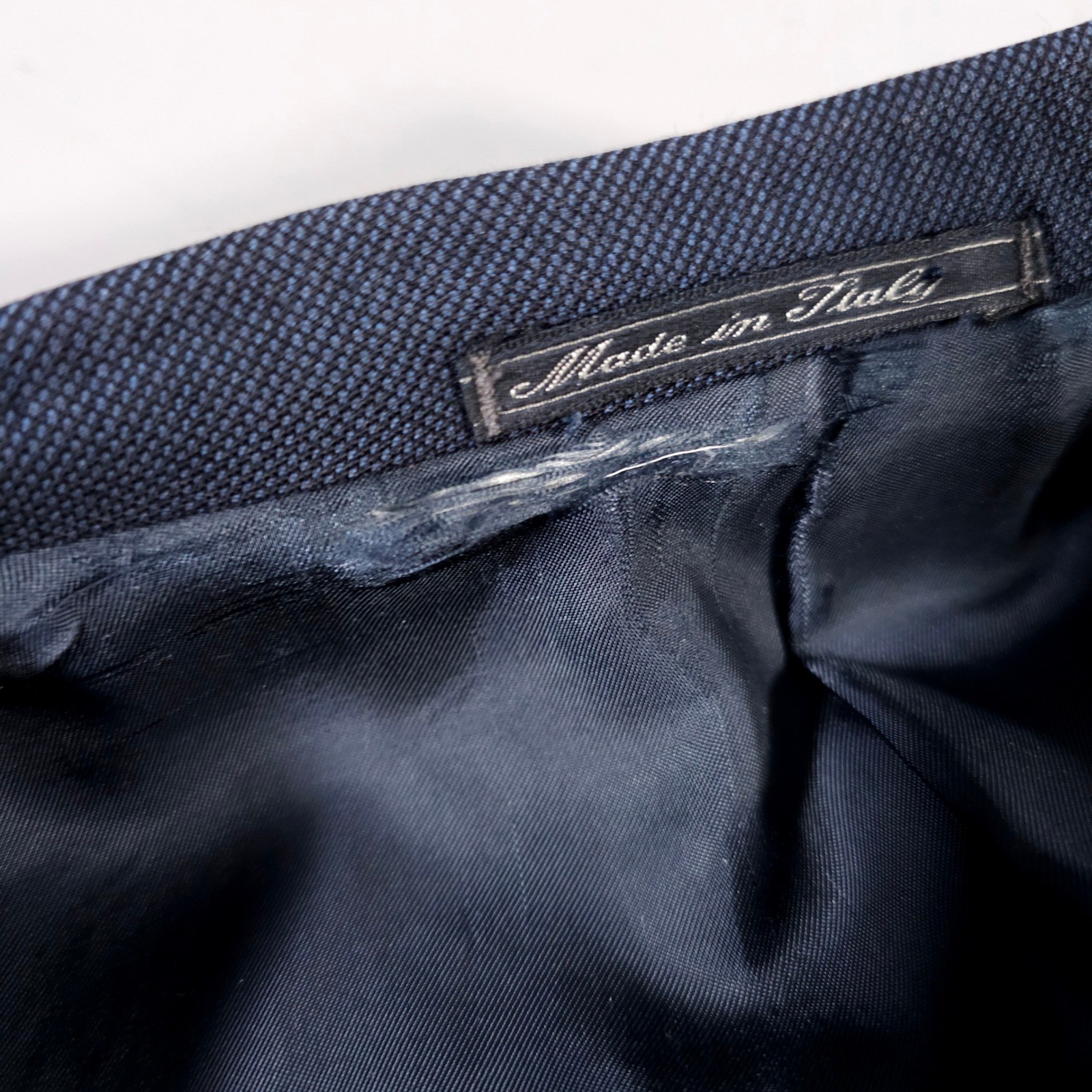 Corneliani Suit Men 44/54L Navy Blue Virgin 110 Wool Pleated Pant Made in Italy