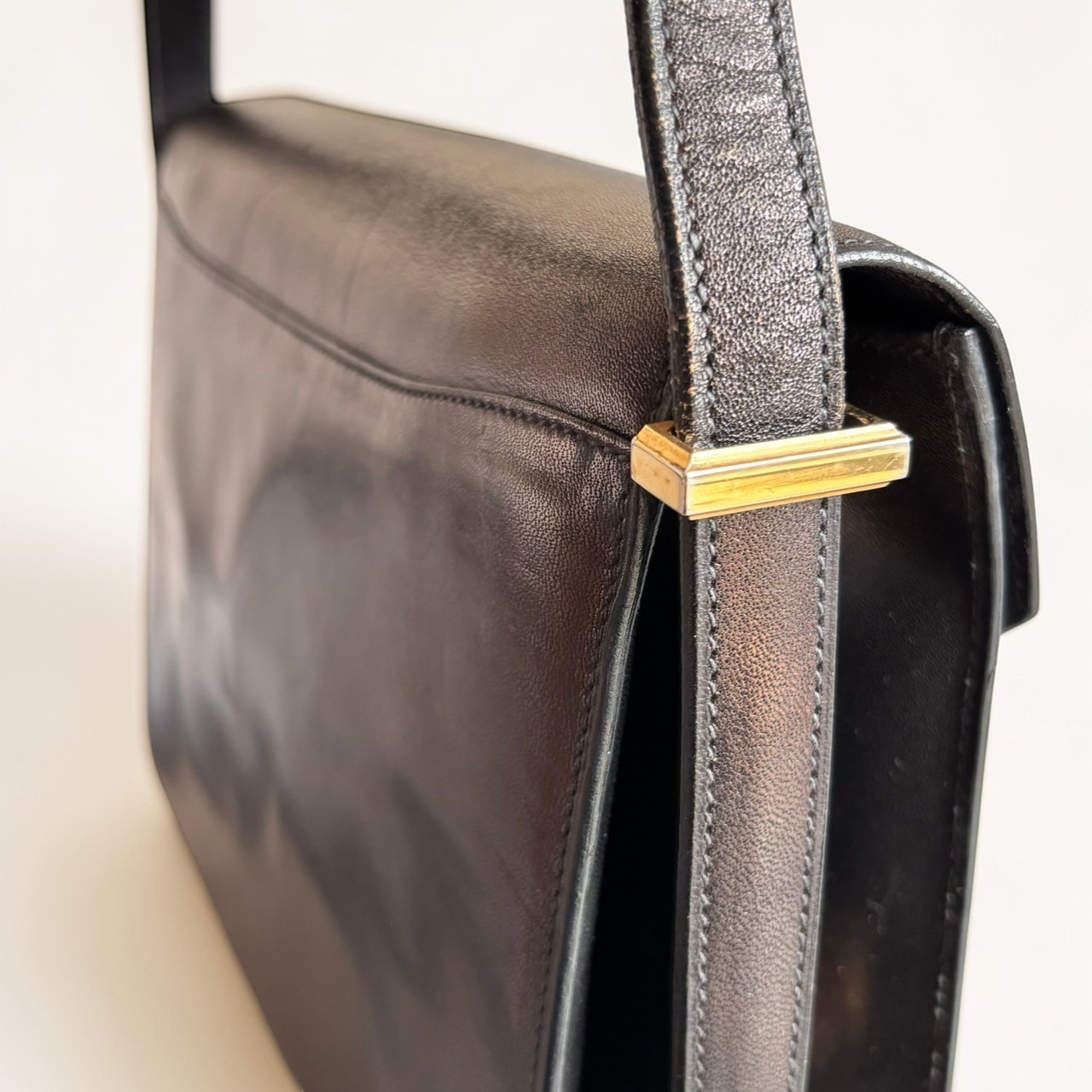 CELINE Shoulder Bag Horse Carriage Calf Leather Authentic