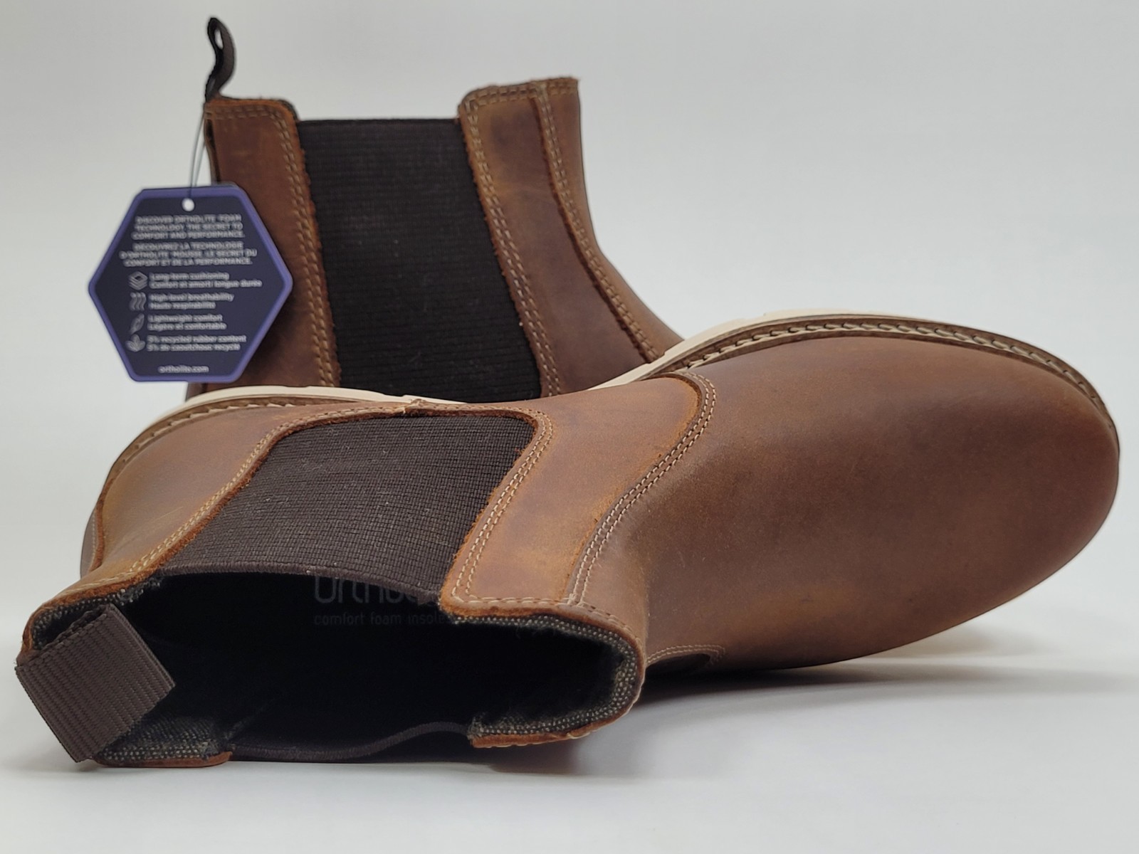 Alpine Design Womens Blaze Chelsea Boots Brown/Tan Color Leather AD23WCW007-TAN