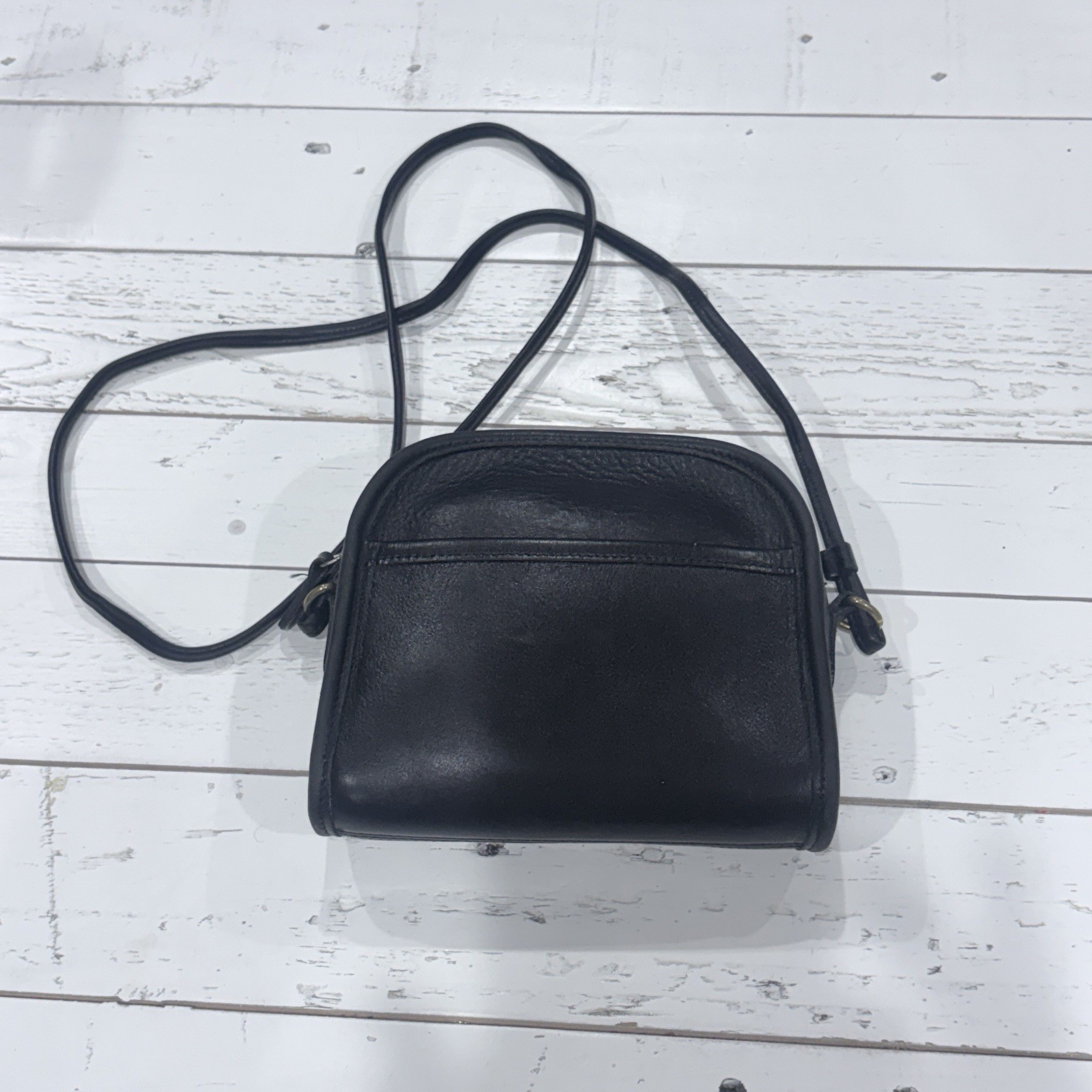 Vintage Coach Abbie 9017 Black Leather Small Crossbody Bag Purse