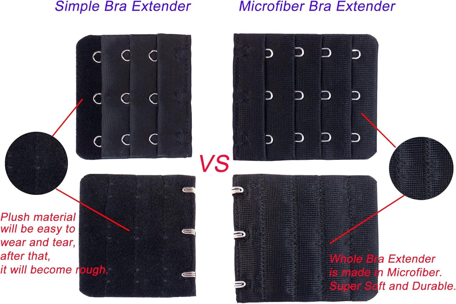Ladies Bra Extender 1 Hook Single Sexy Extension Made in Ultra Soft…
