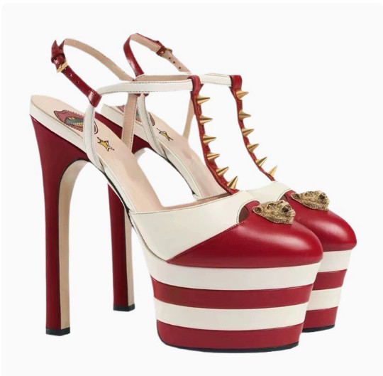 Elegant Womens Platform T-strap High Stilettos Rivets Pumps Fashion Sandals Club