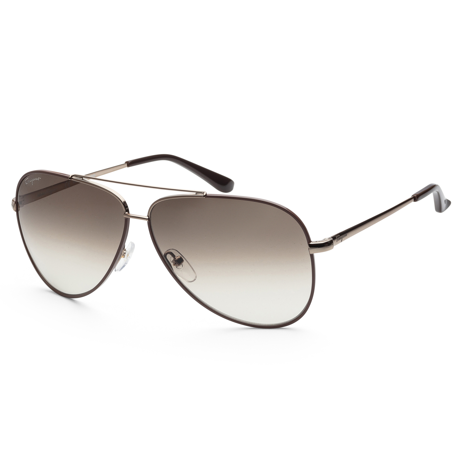 Ferragamo Women’s 60mm Shiny Brown Sunglasses SF131S-211